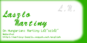 laszlo martiny business card